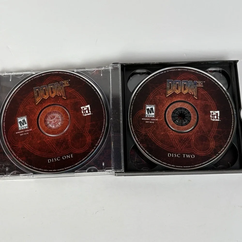 DOOM 3 Video Game For PC Includes 3 Discs CD-Rom Computer Game
